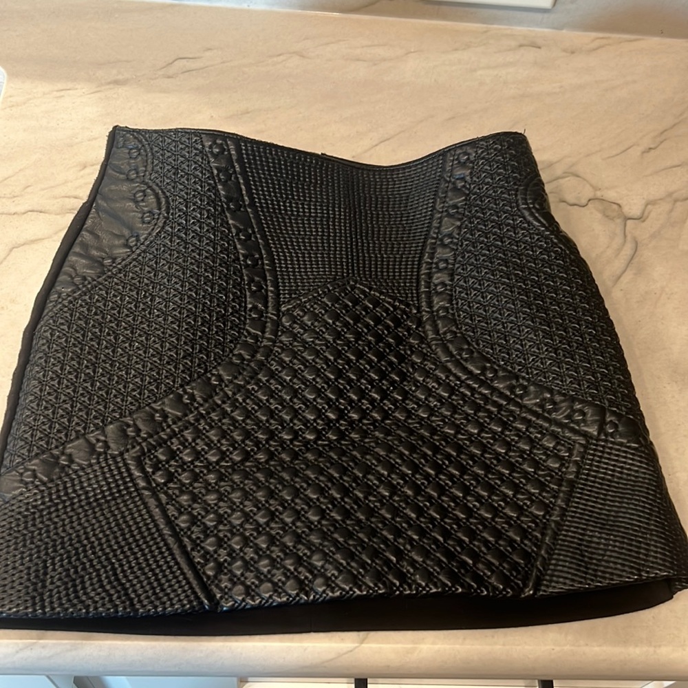 Pleather mini skirt